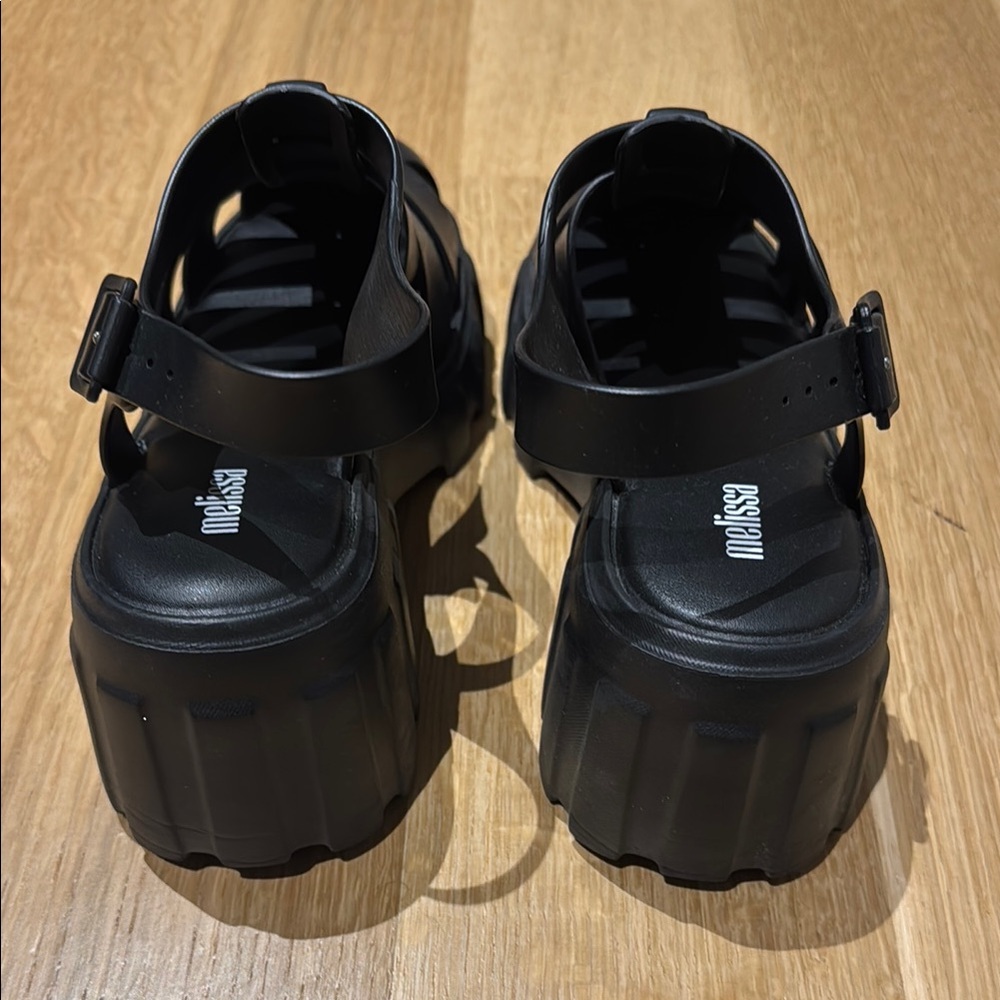 Melissa Black Strappy Sandals - Picture 3 of 5